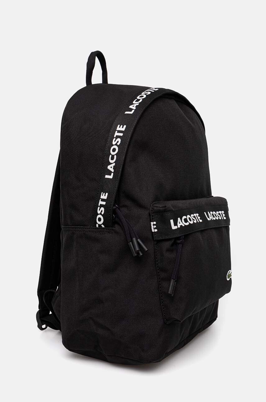 Рюкзак Lacoste колір чорний великий з аплікацією NU4685NZ