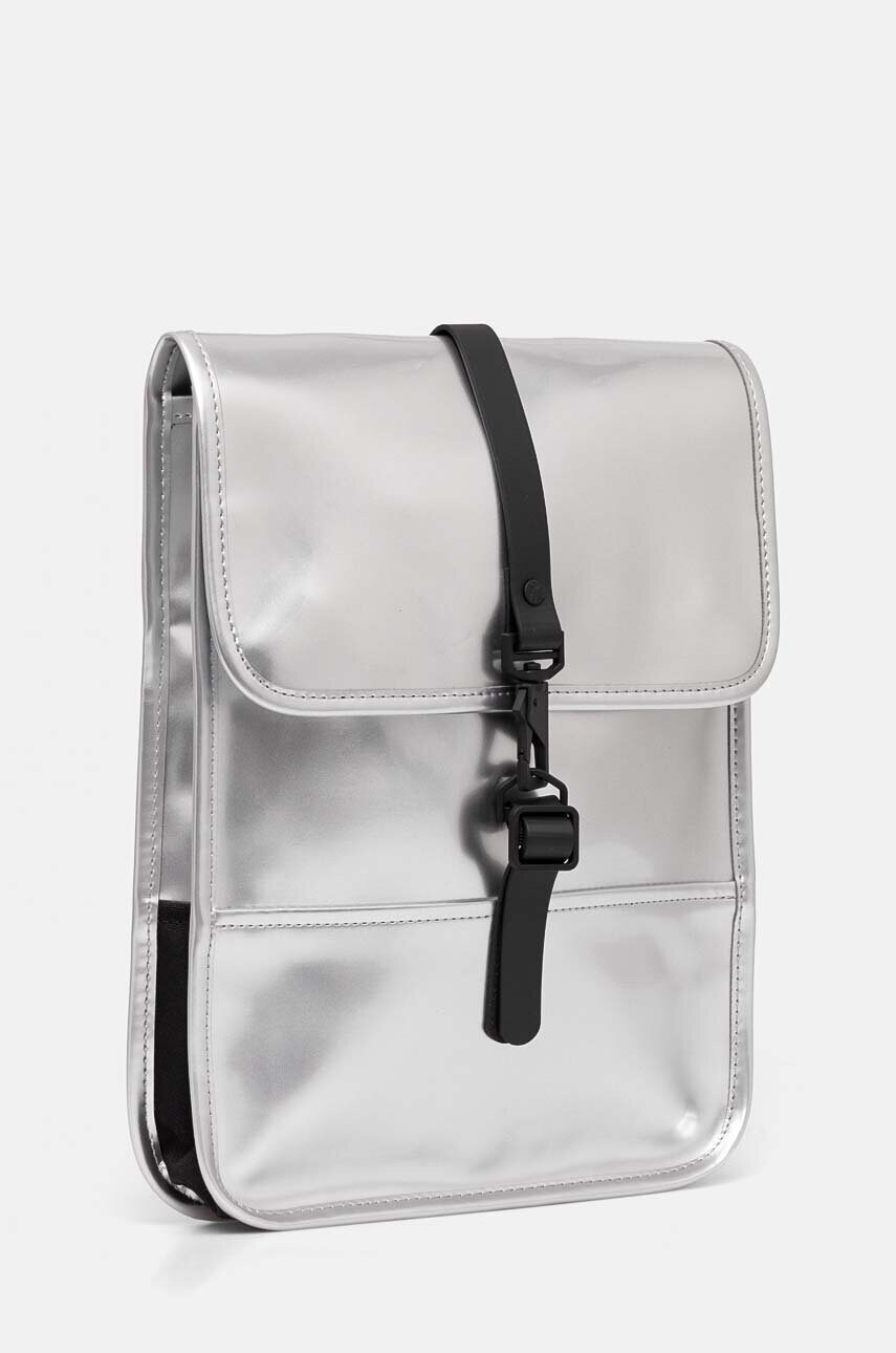 Рюкзак Rains Backpack Micro W3 колір срібний великий однотонний 13010-51