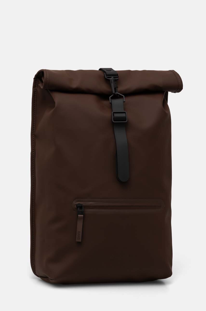 Рюкзак Rains Rolltop Rucksack W3 колір коричневий великий однотонний 13320-23