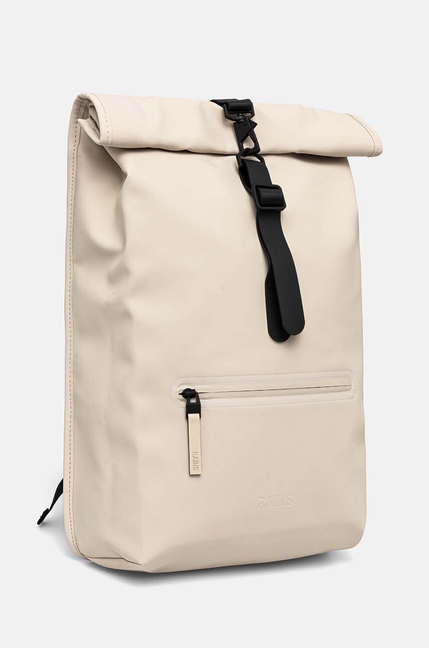 Рюкзак Rains Rolltop Rucksack W3 колір бежевий великий однотонний 13320-26