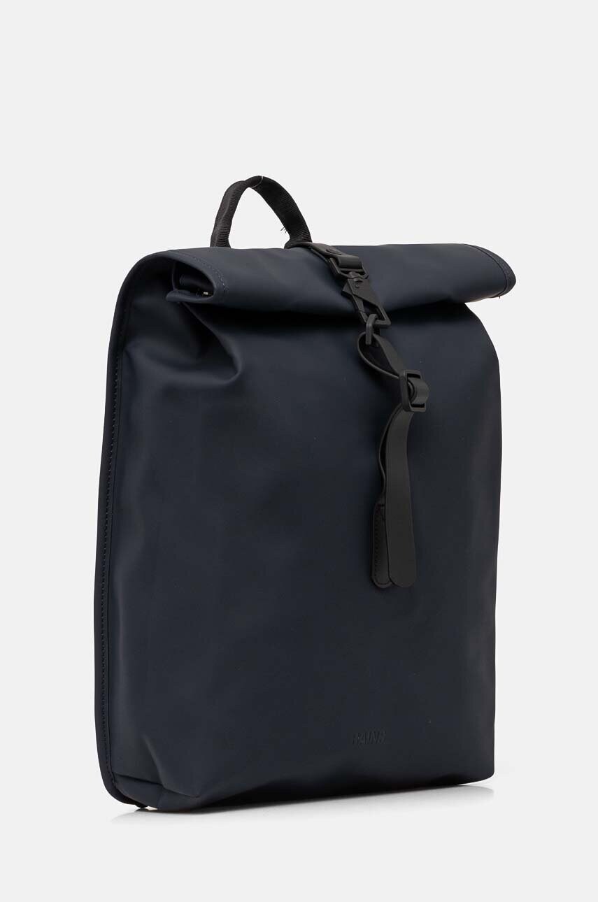 Рюкзак Rains Rolltop Rucksack Mini W3 колір синій великий однотонний 13330-47