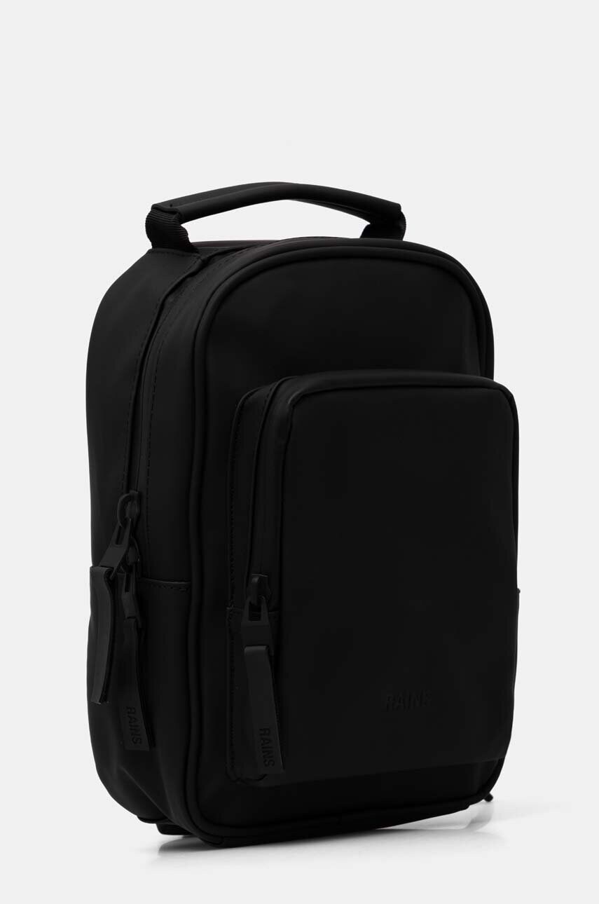 Рюкзак Rains Book Daypack Mini W3 колір чорний малий однотонний 13690-01