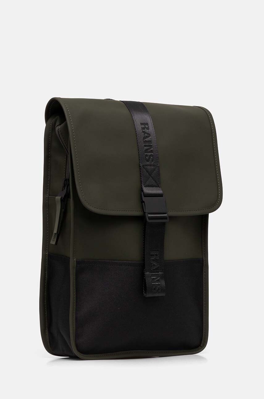 Рюкзак Rains Trail Backpack Mini W3 колір зелений малий однотонний 14300-03