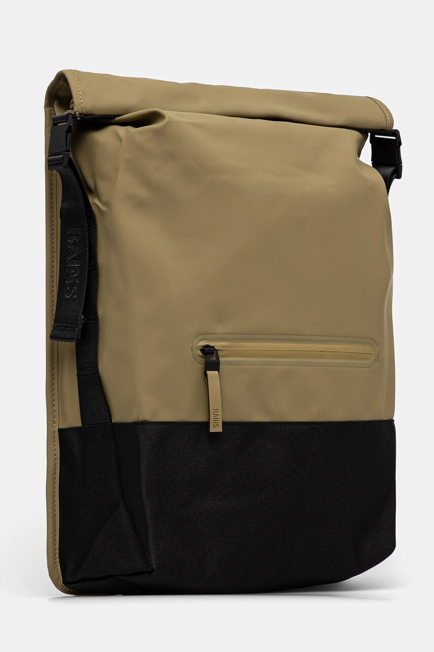 Рюкзак Rains Trail Rolltop Backpack W3 колір зелений великий однотонний 14320-44