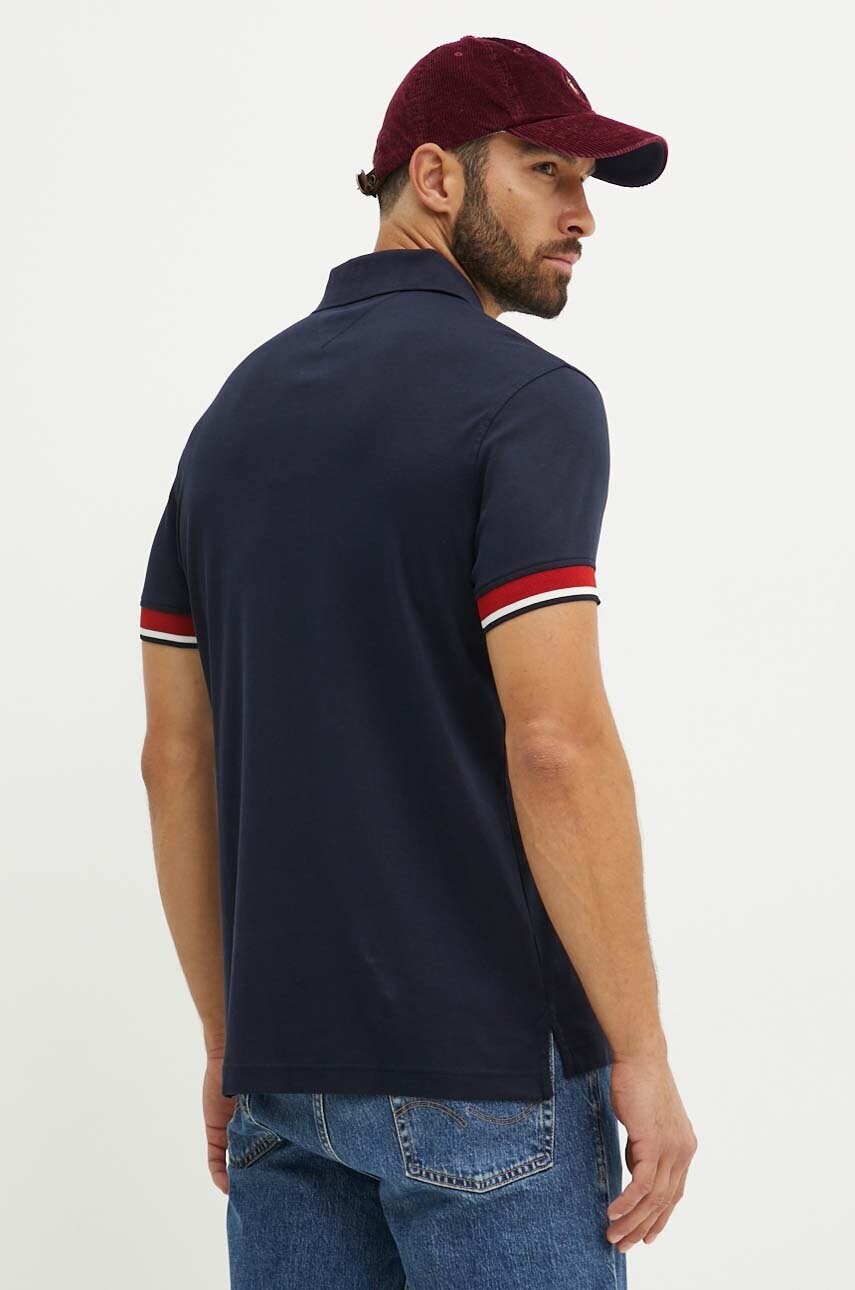 Бавовняне поло Tommy Hilfiger колір синій однотонне MW0MW35588