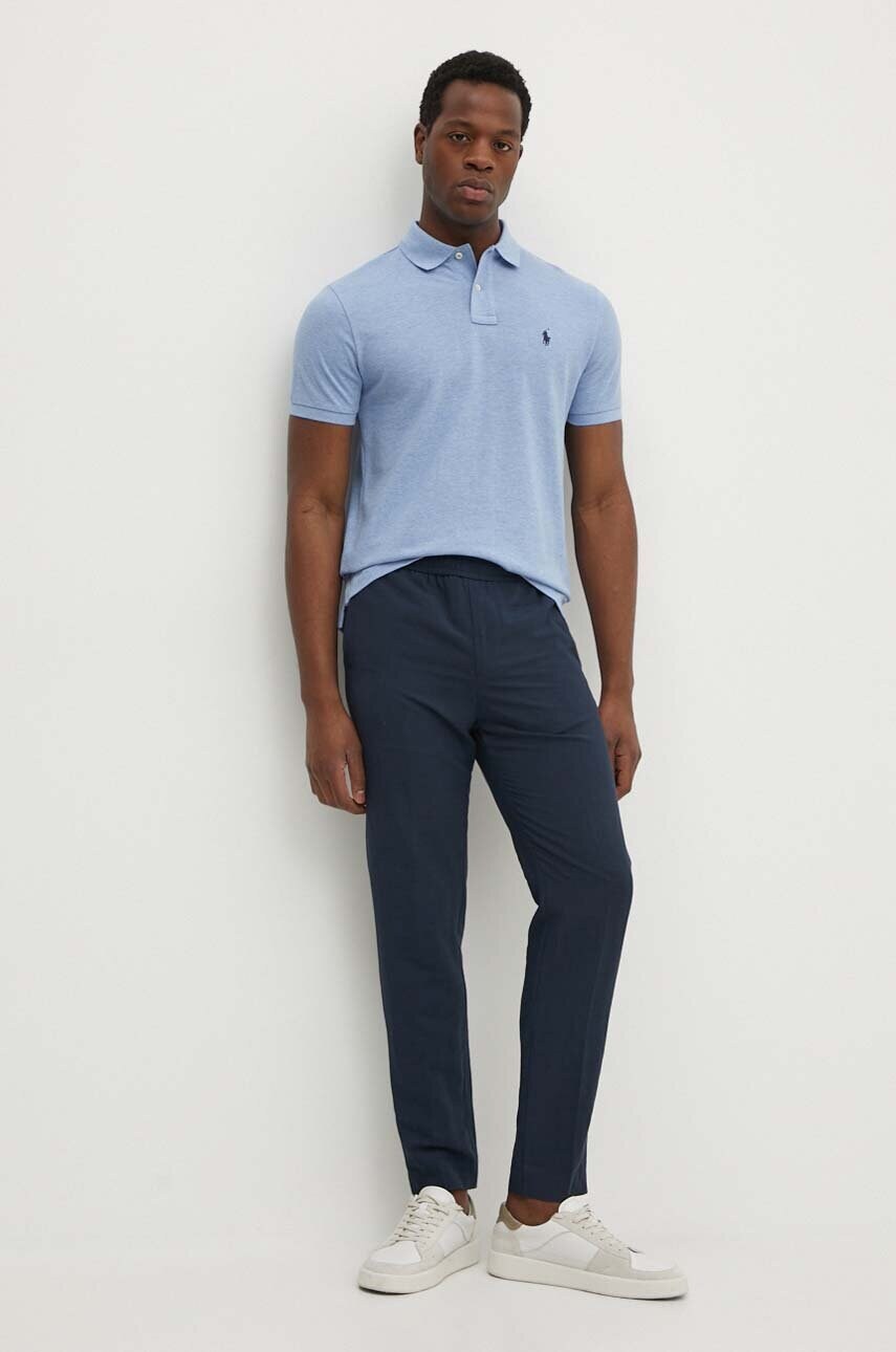 Бавовняне поло Polo Ralph Lauren меланж 710666998