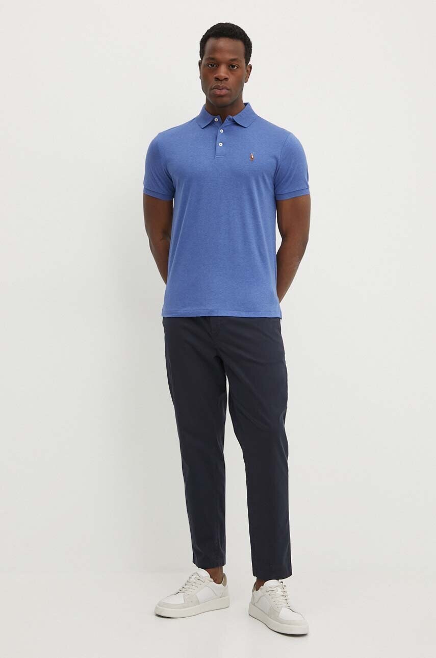Бавовняне поло Polo Ralph Lauren однотонне 710713130