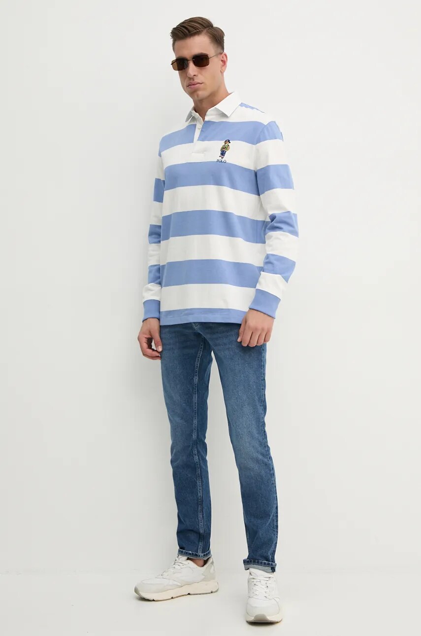 Бавовняний лонгслів Polo Ralph Lauren візерунок 710952913