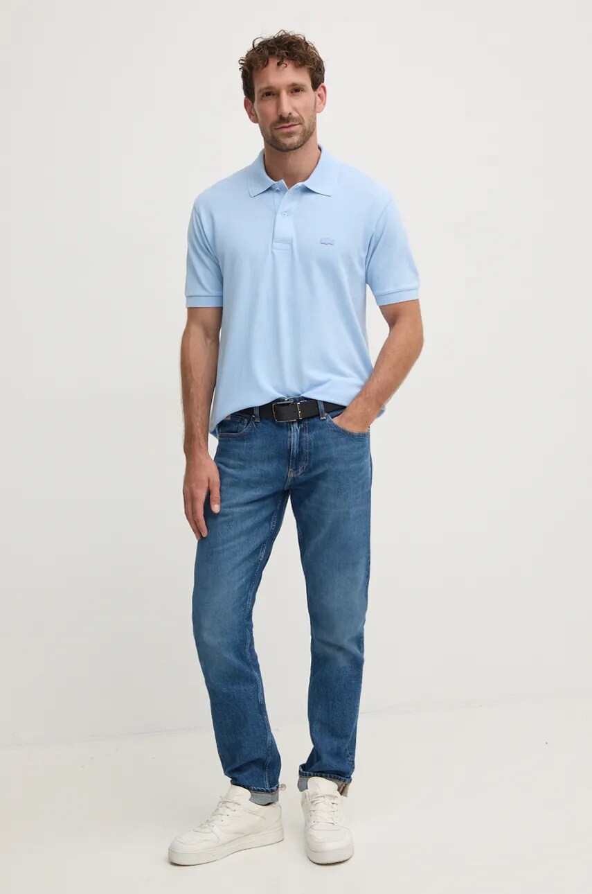 Бавовняне поло Lacoste однотонне PH2857