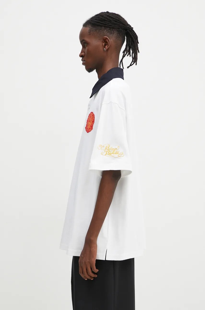 Бавовняне поло Billionaire Boys Club College Polo Shirt колір білий з принтом B24355