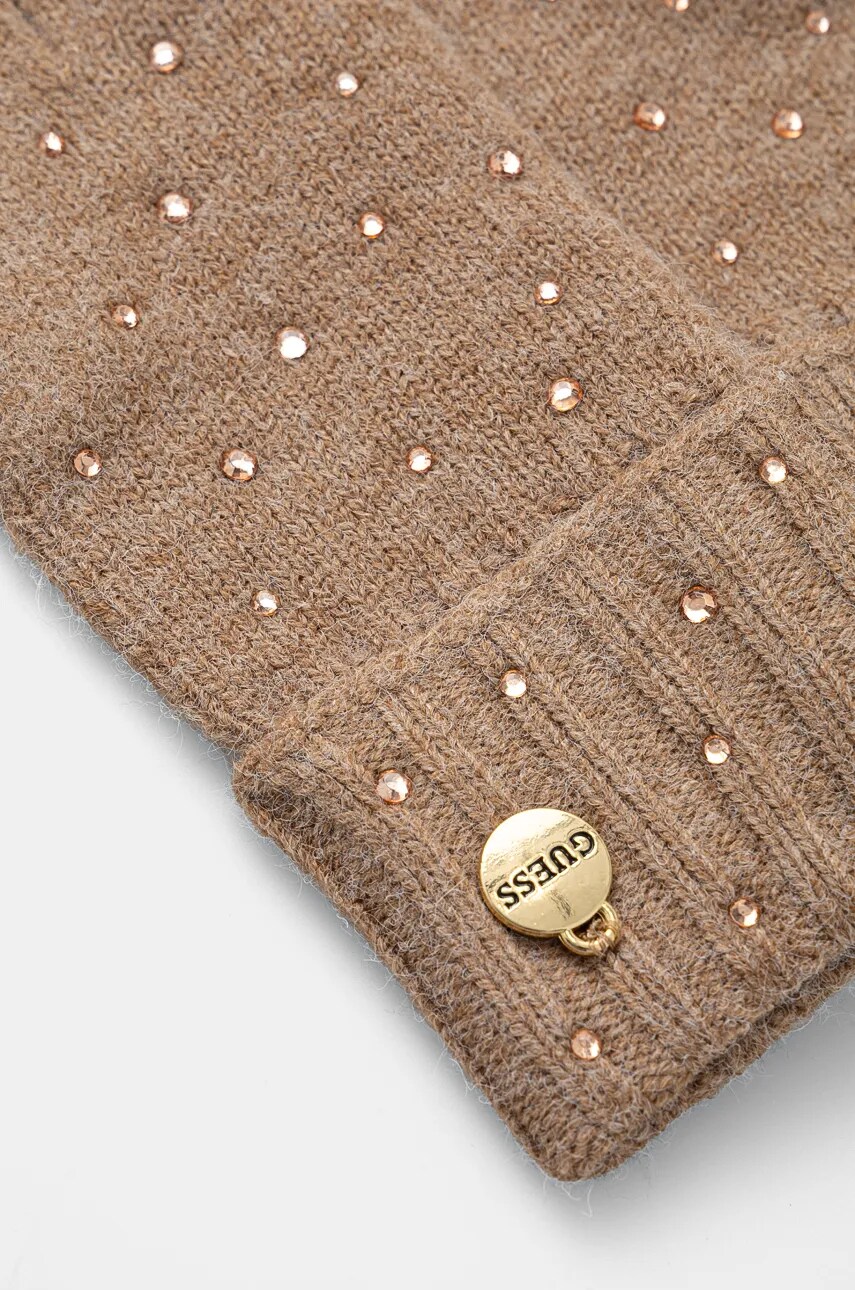 Рукавички Guess жіночі колір коричневий AW5215 POL02