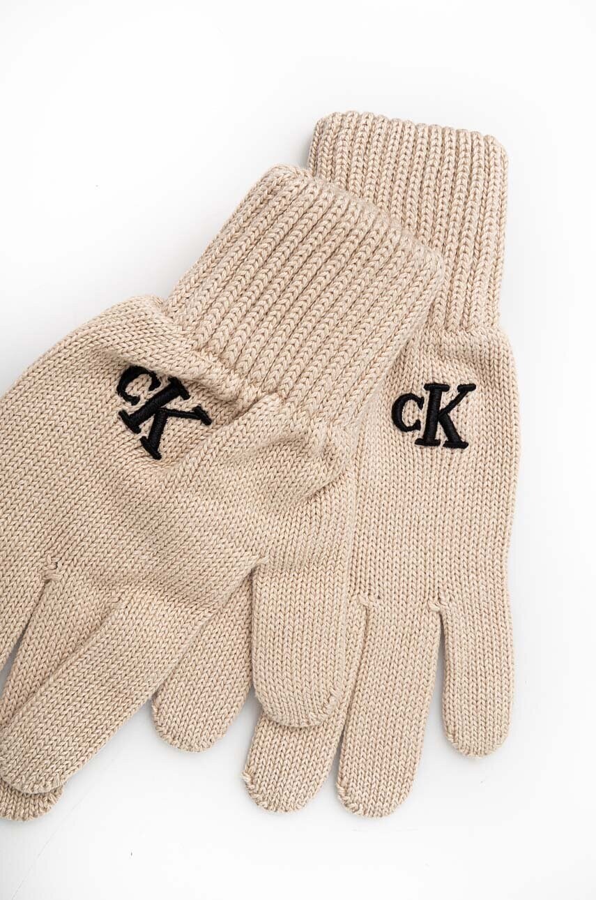 Рукавички Calvin Klein Jeans жіночі колір бежевий K60K612661
