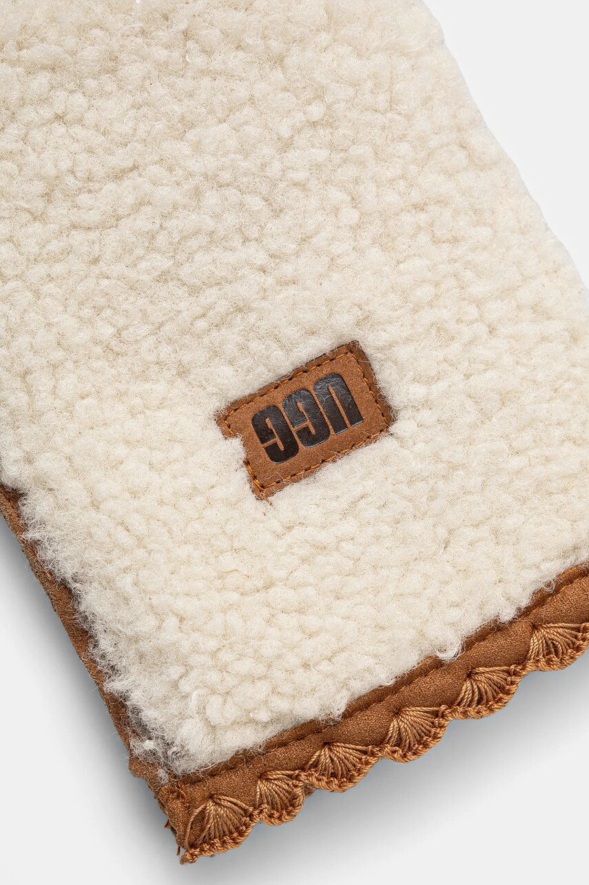 Замшеві рукавички UGG колір бежевий 101031