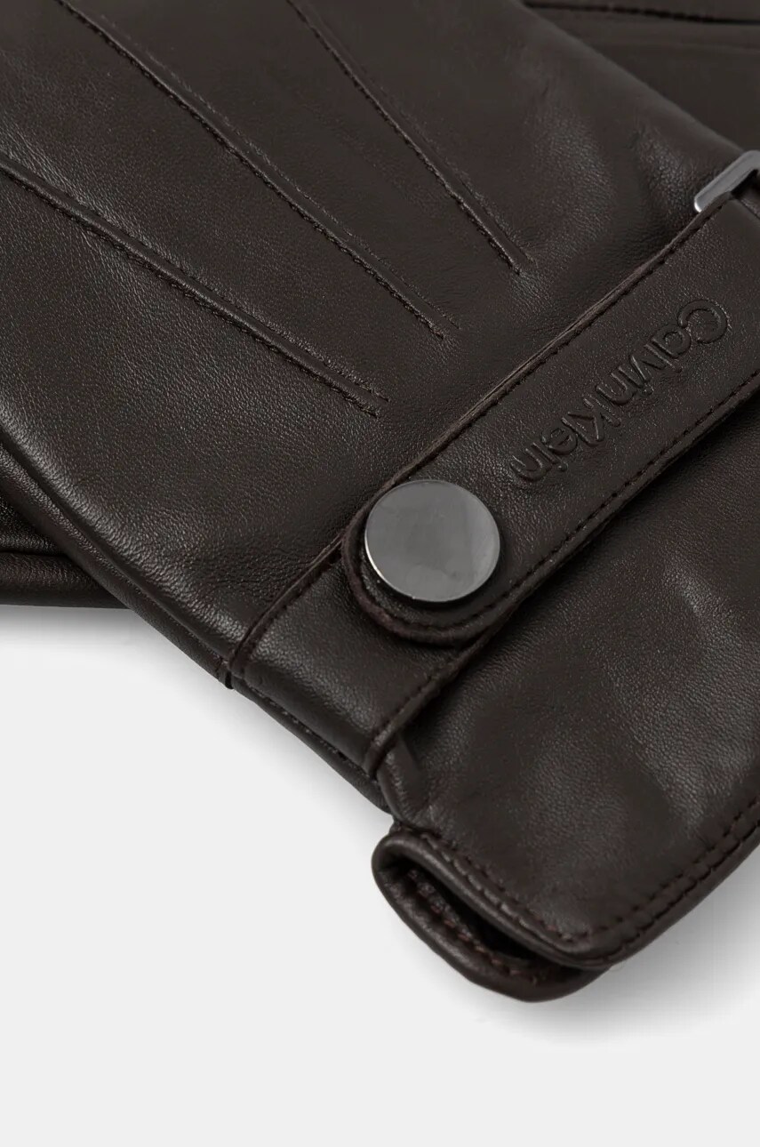 Шкіряні рукавички Calvin Klein чоловічі колір чорний K50K512384