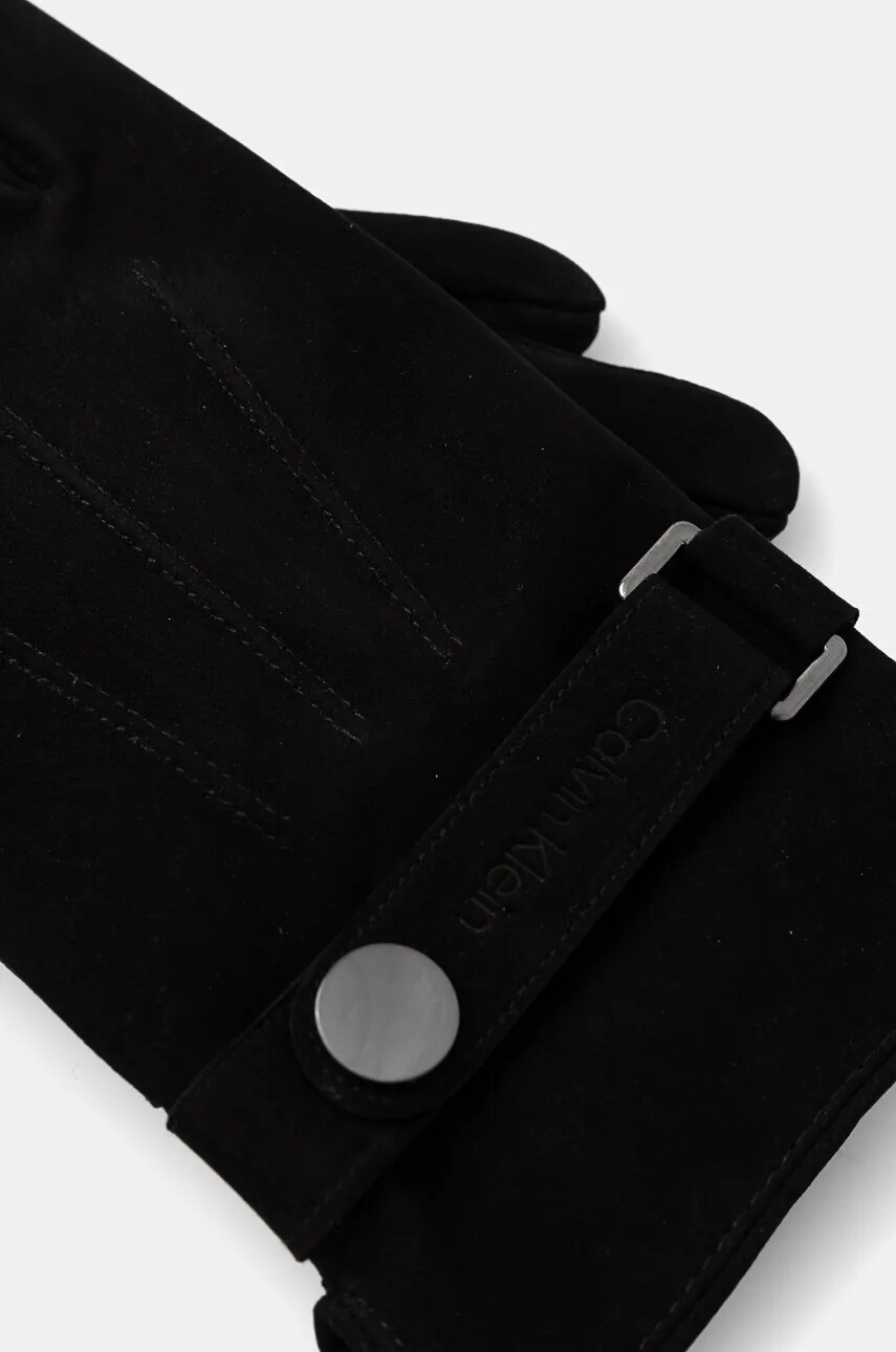 Замшеві рукавички Calvin Klein колір чорний K50K512542