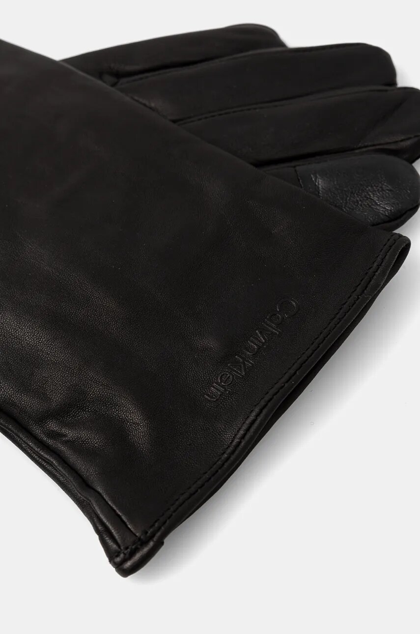 Шкіряні рукавички Calvin Klein чоловічі колір чорний K50K512543