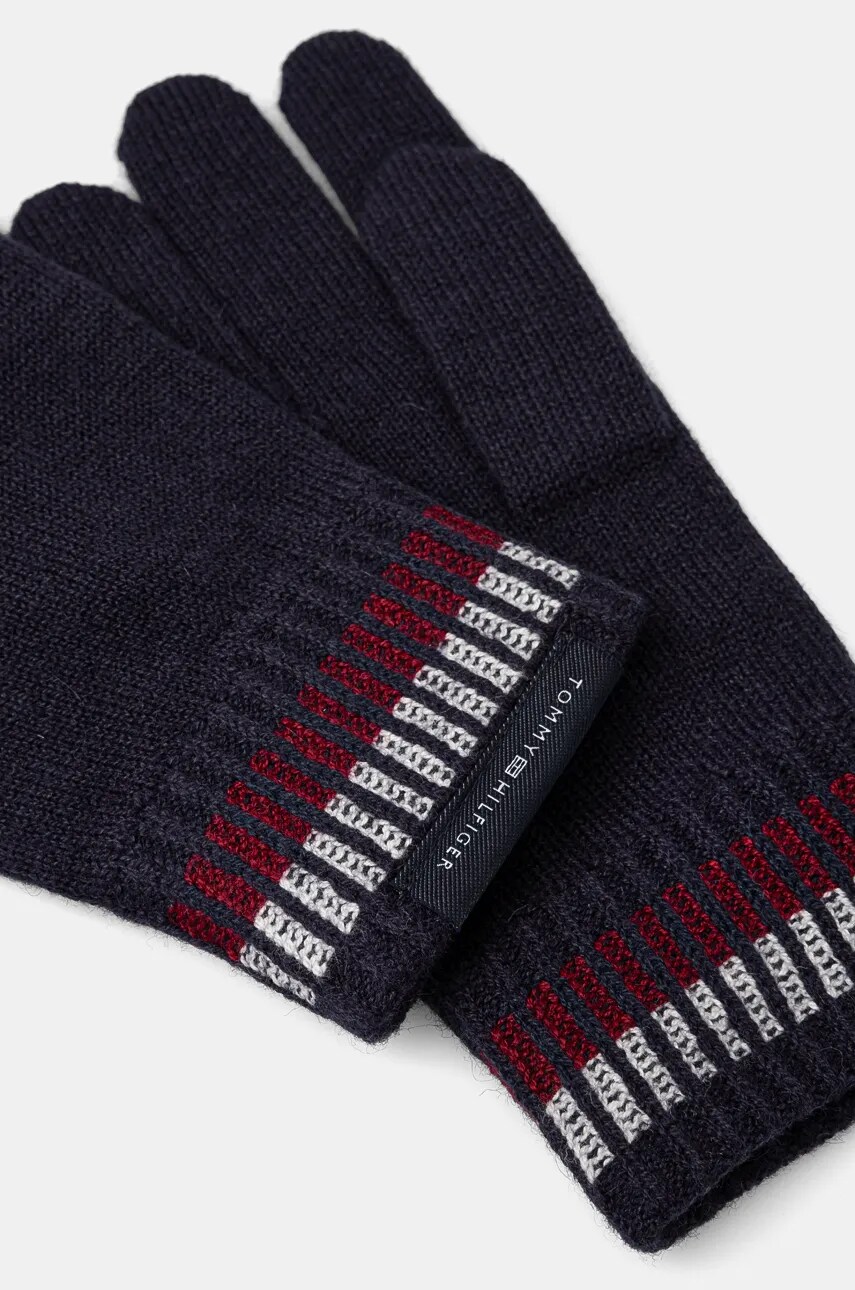 Вовняні рукавички Tommy Hilfiger колір синій AM0AM12827