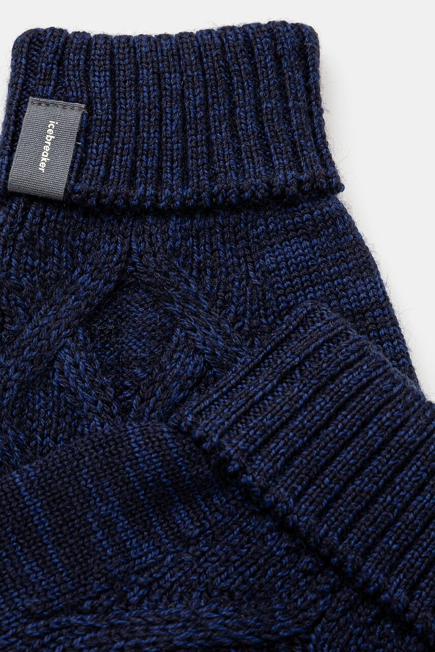 Рукавички Icebreaker Merino Cable Knit колір синій IB0A573H0781