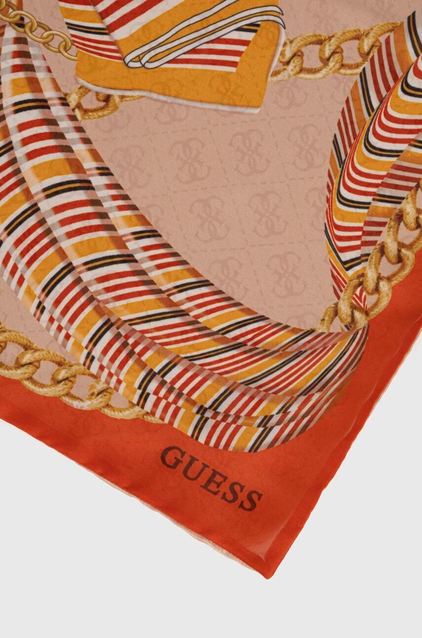 Хустка Guess жіноча колір помаранчевий візерунок AW5141 SIL70