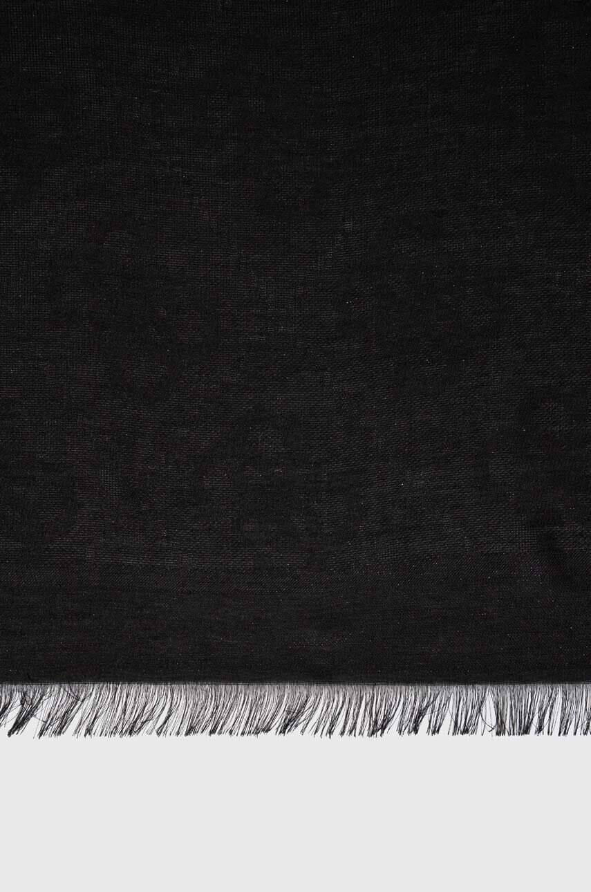 Шарф Guess TWILLER жіночий колір чорний візерунок AW5149 POL03