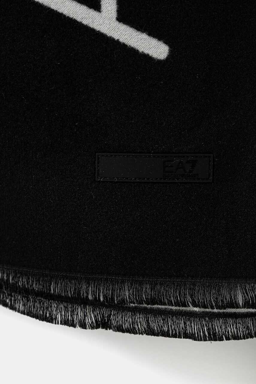 Шарф EA7 Emporio Armani жіночий колір чорний AF10450.7W000022