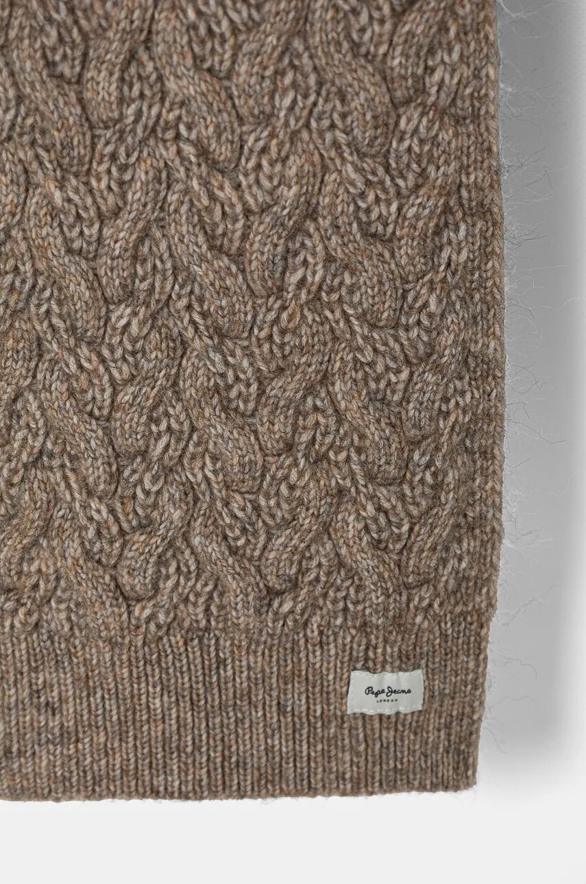 Шарф Pepe Jeans WALLIS SCARF жіночий колір бежевий меланж PL060195