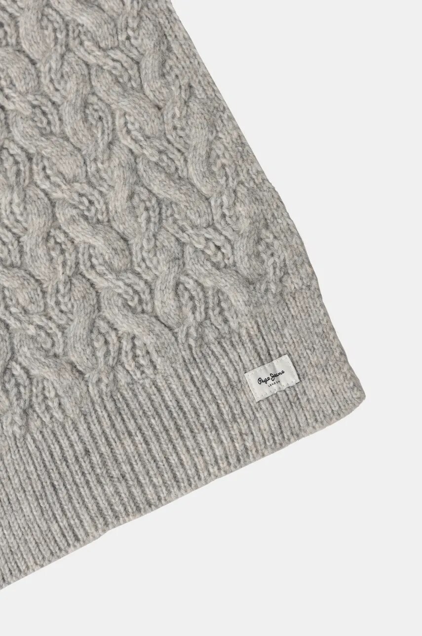 Шарф Pepe Jeans WALLIS SCARF жіночий колір сірий меланж PL060195