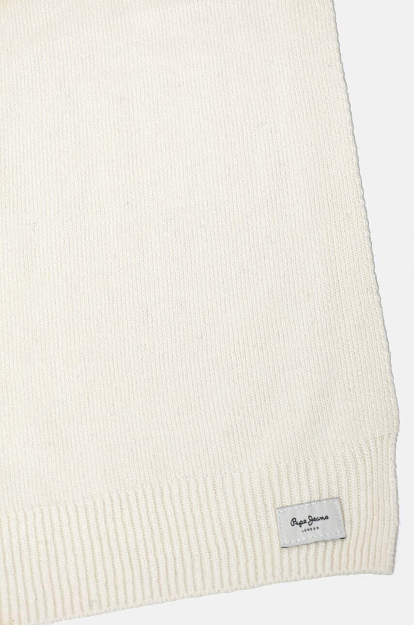 Шарф з домішкою вовни Pepe Jeans YELA SCARF колір бежевий однотонний PL060200