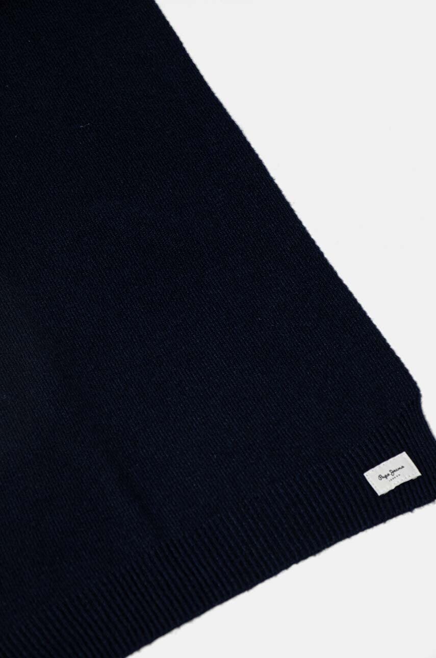 Шарф з домішкою вовни Pepe Jeans YELA SCARF колір синій однотонний PL060200