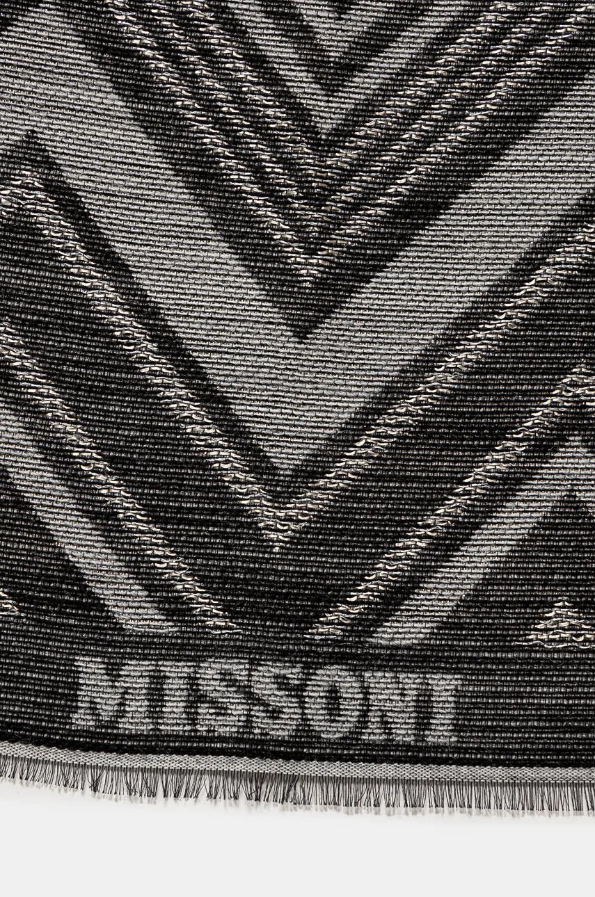 Шарф з домішкою вовни Missoni колір сірий візерунок SAXRWMD9892