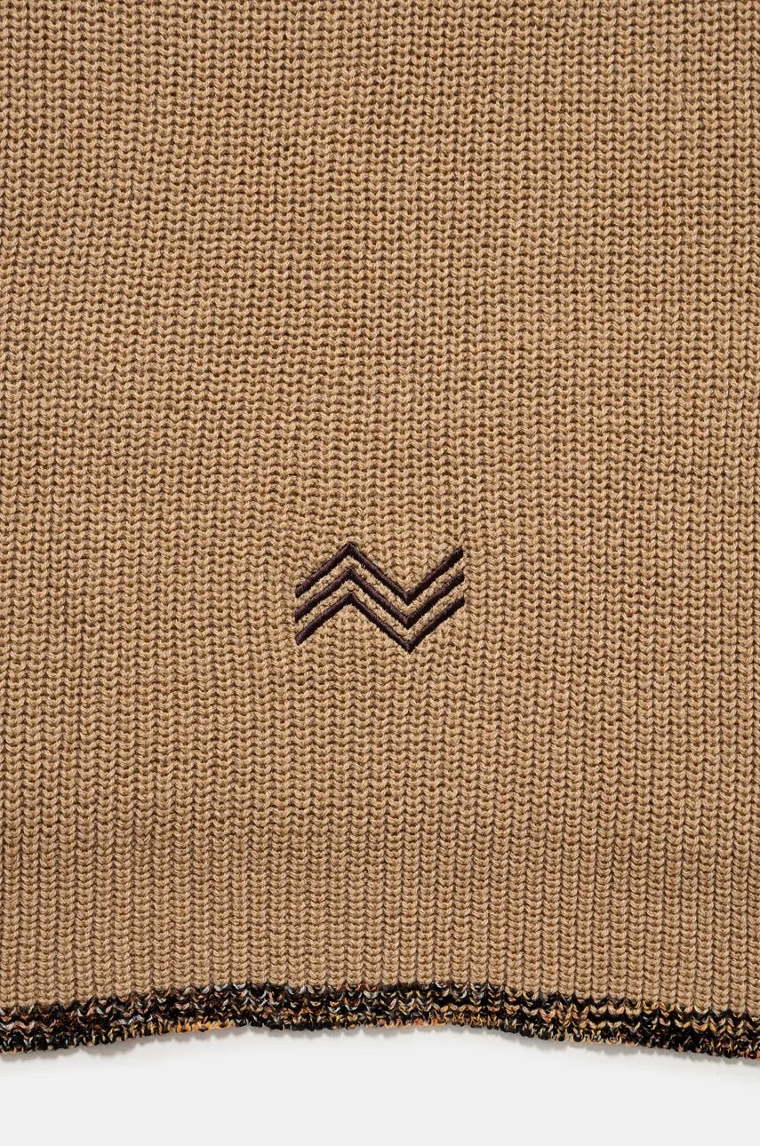 Вовняний шарф Missoni колір бежевий однотонний SC32WOD9829