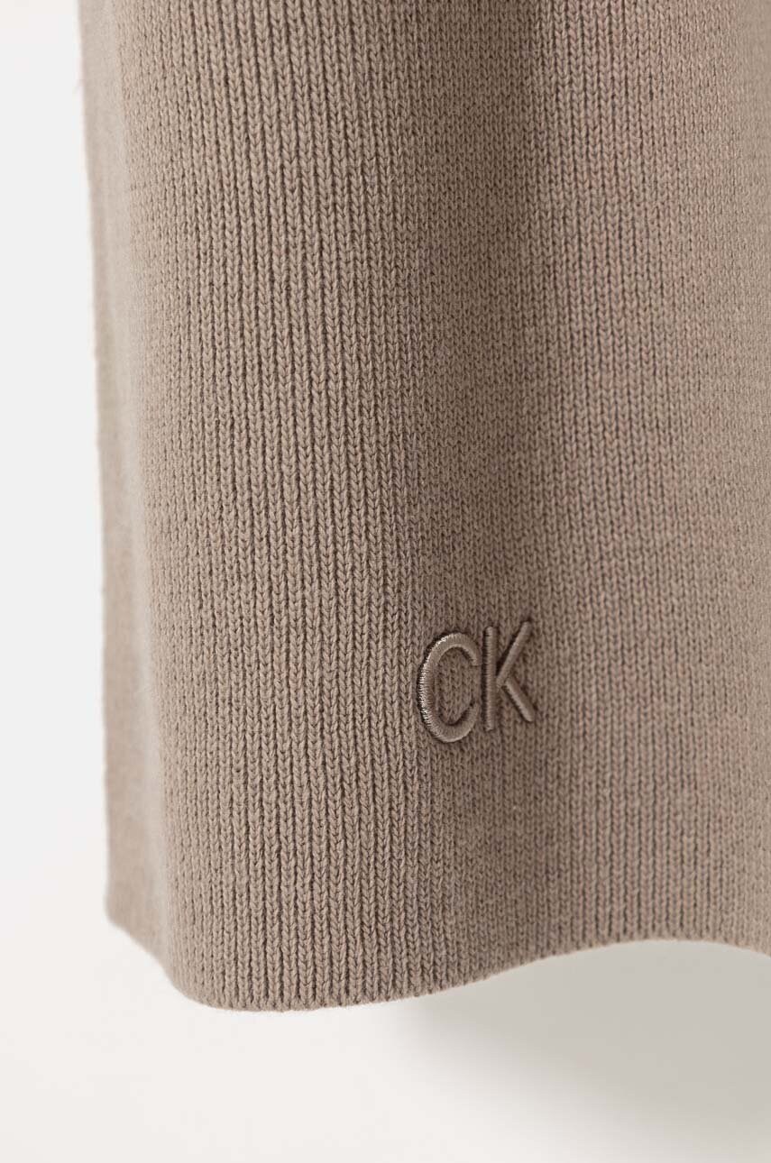 Шарф Calvin Klein жіночий колір сірий однотонний K60K612601