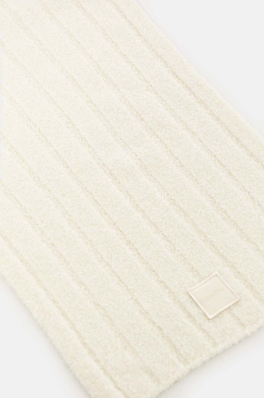 Шарф з домішкою вовни Calvin Klein колір бежевий однотонний K60K612608