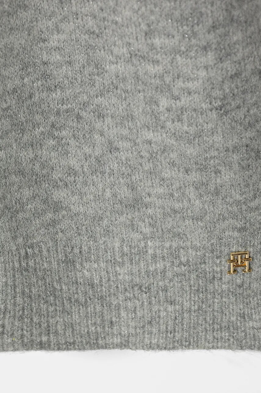 Шарф Tommy Hilfiger жіночий колір сірий меланж AW0AW16646
