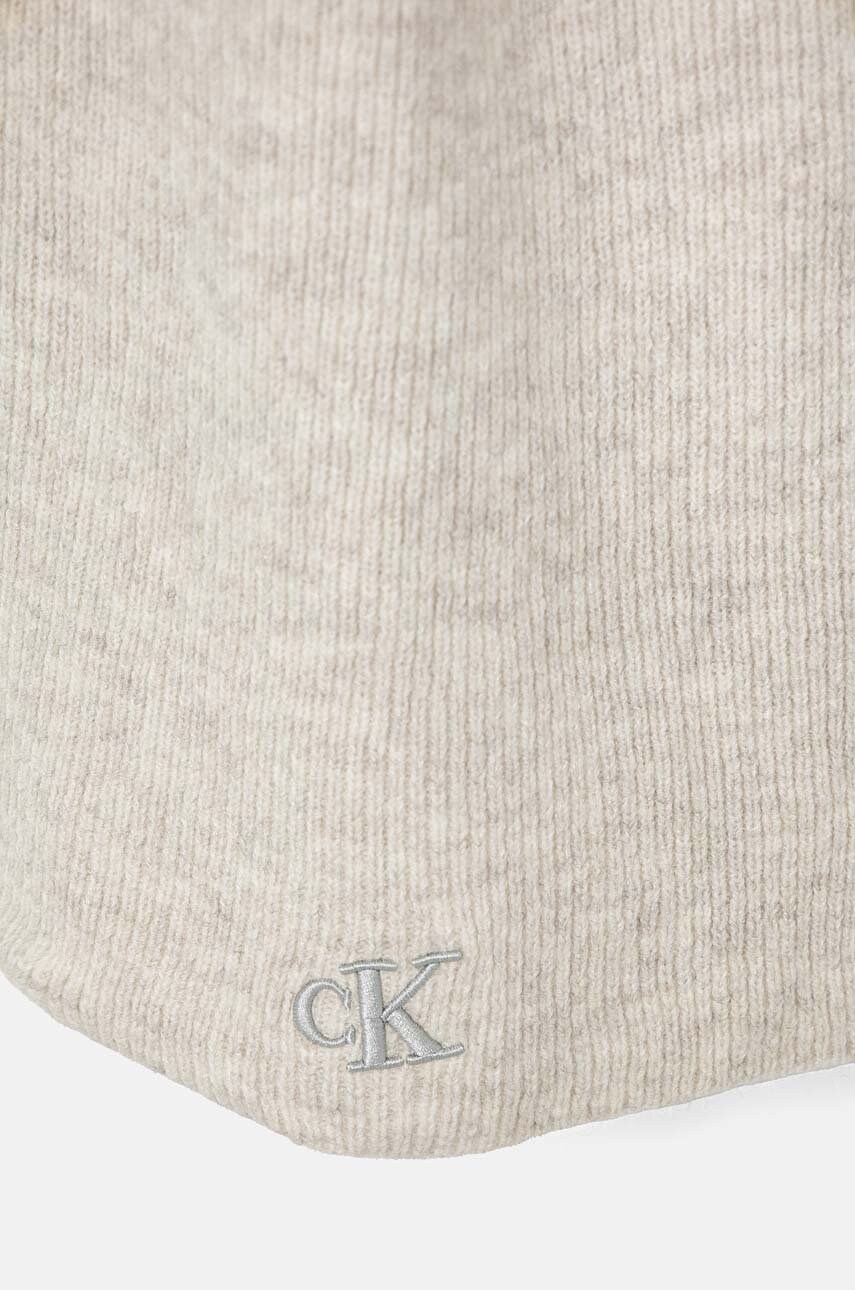 Шарф з домішкою вовни Calvin Klein Jeans колір сірий меланж K60K612664
