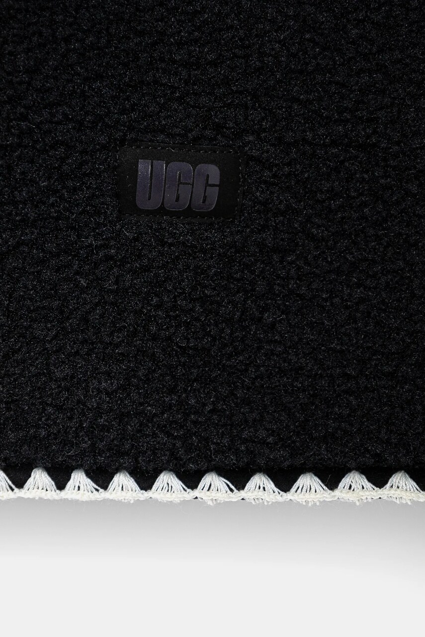 Шарф UGG жіночий колір чорний однотонний 101021