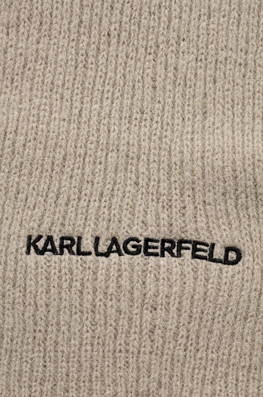 Шарф Karl Lagerfeld жіночий колір бежевий однотонний 246W3305