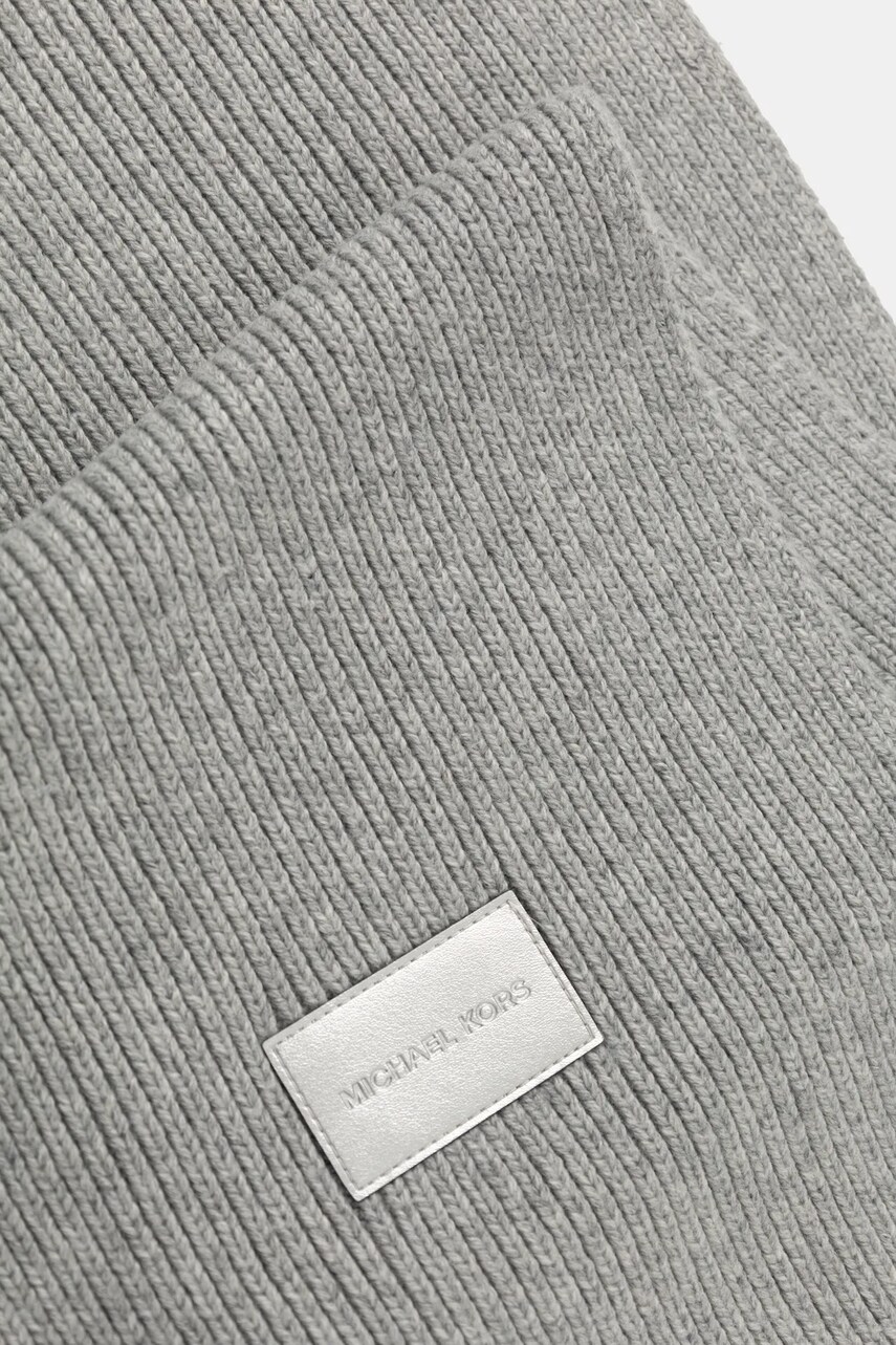 Шарф з домішкою вовни MICHAEL Michael Kors колір сірий меланж 539820