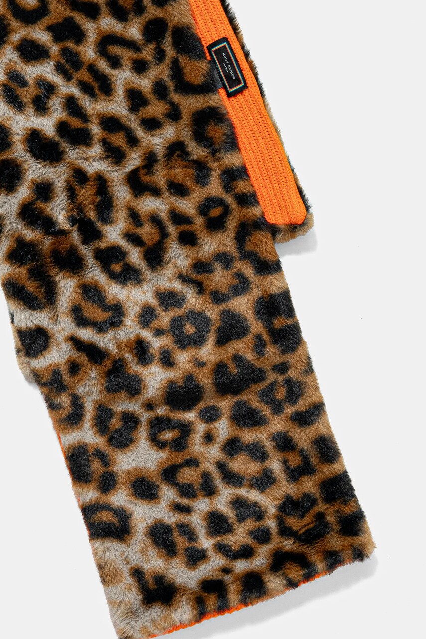 Шарф Kurt Geiger London жіночий колір коричневий візерунок 3649839999