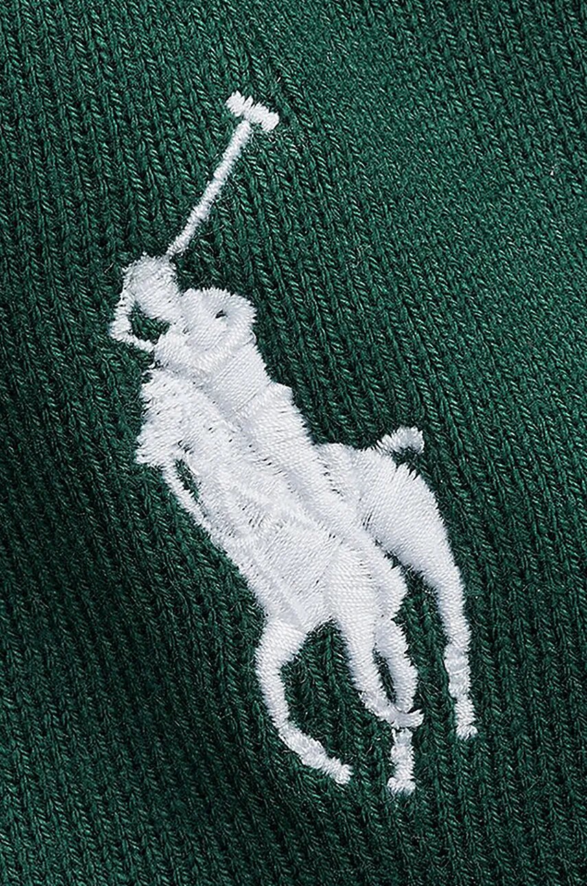 Бавовняний шарф Polo Ralph Lauren колір зелений однотонний 710886139