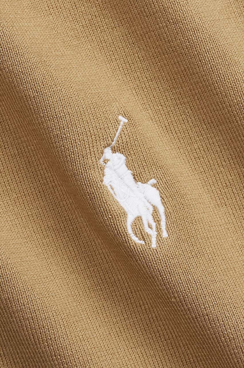 Бавовняний шарф Polo Ralph Lauren колір коричневий однотонний 710886139
