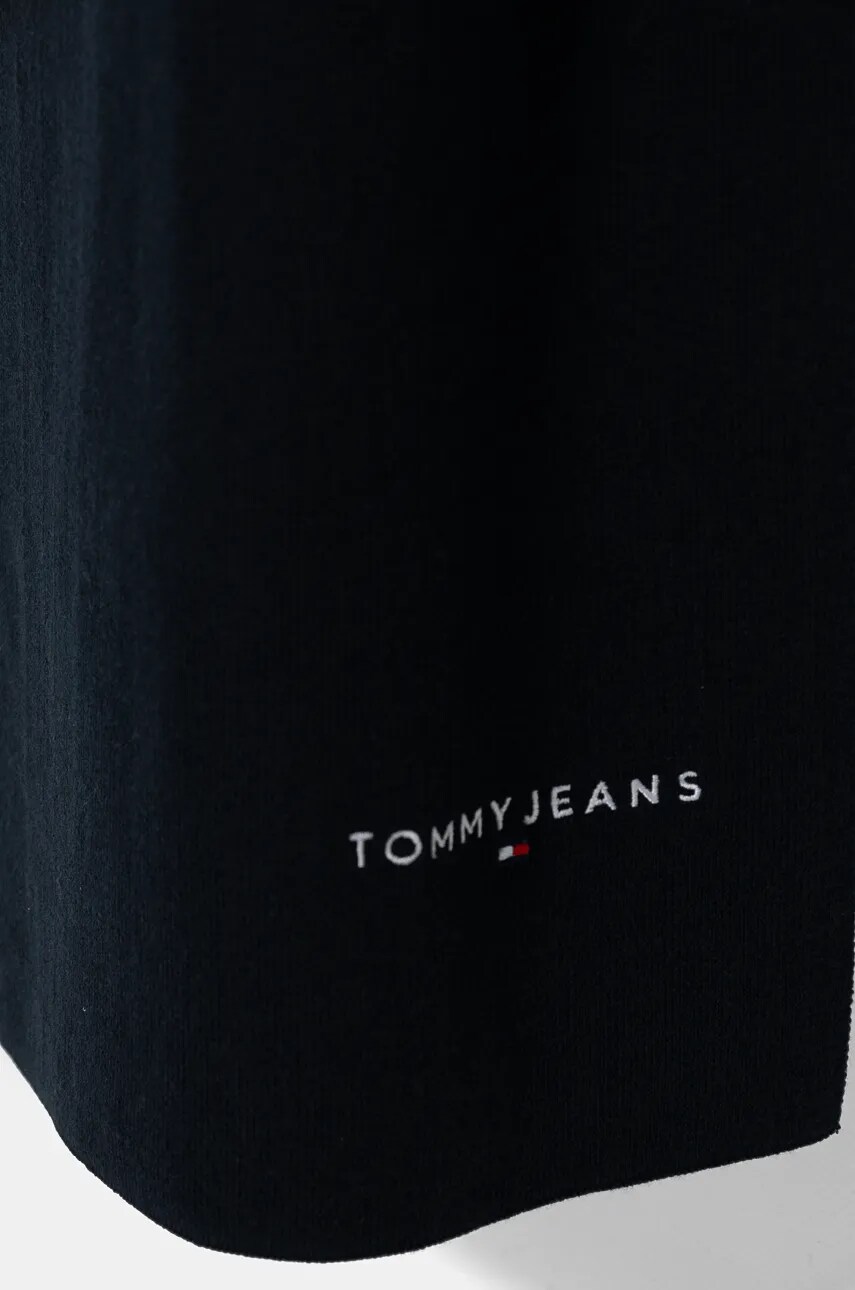 Бавовняний шарф Tommy Jeans колір синій однотонний AM0AM12649