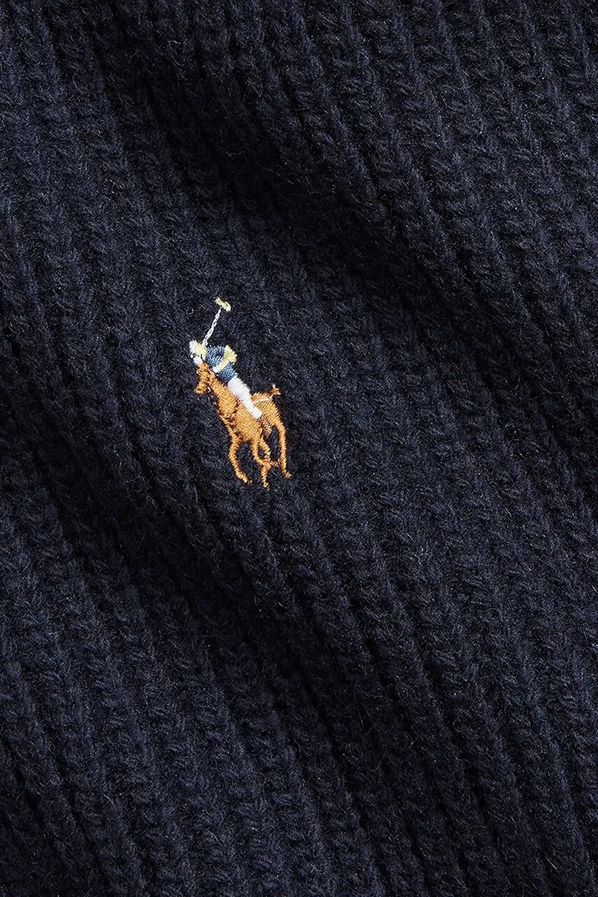 Вовняний шарф Polo Ralph Lauren колір синій однотонний