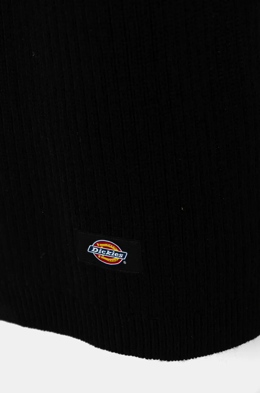 Шарф з домішкою вовни Dickies RIB колір чорний однотонний DK0A4Z3G