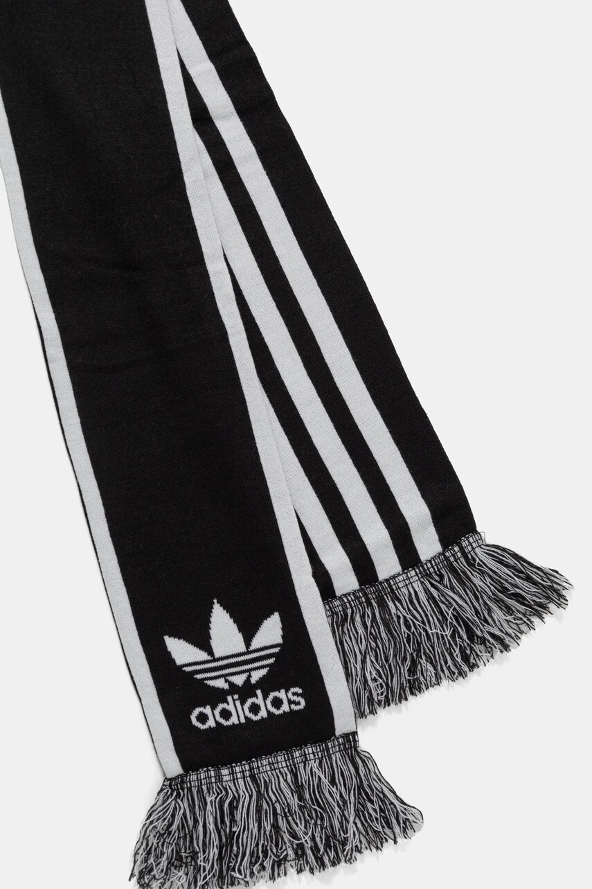 Шарф adidas Originals колір чорний візерунок IY4105