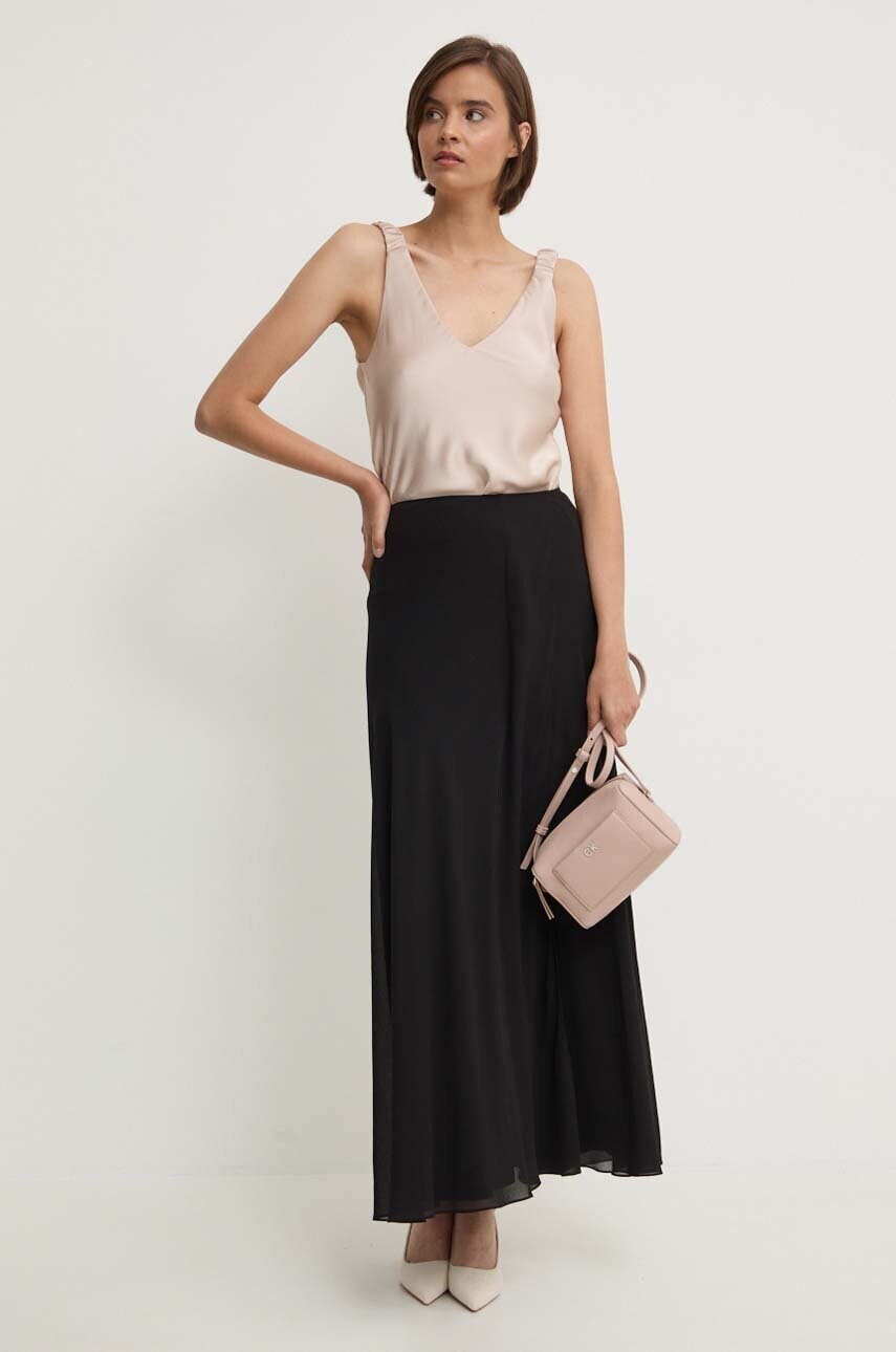 Спідниця Calvin Klein колір чорний maxi розкльошена K20K207166