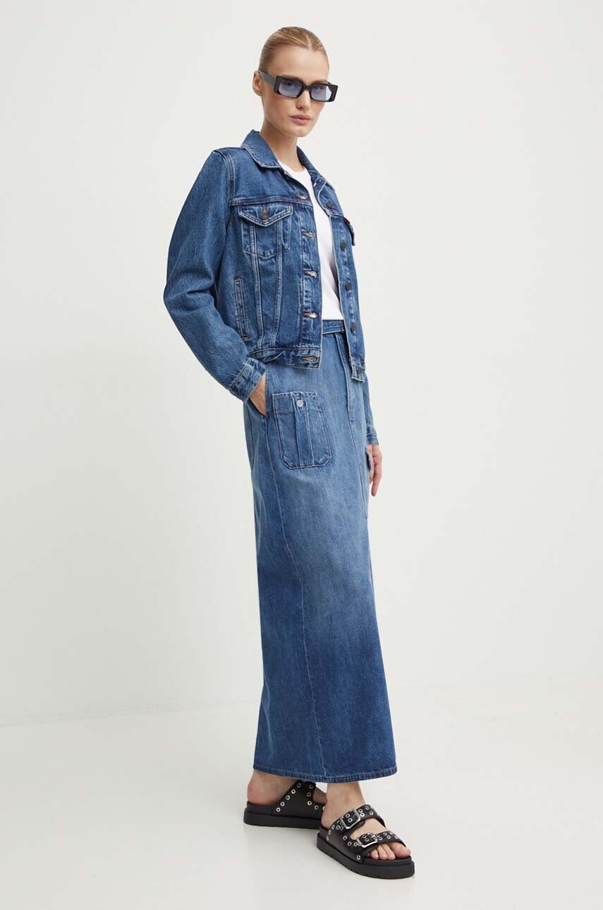 Джинсова спідниця G-Star Raw maxi пряма D24886-D536