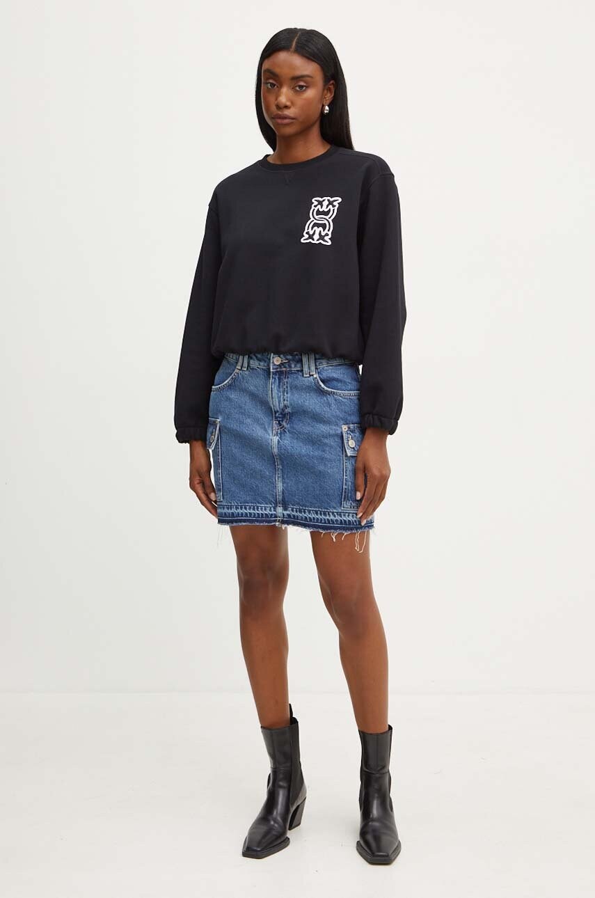 Джинсова спідниця Guess VIVETTE mini розкльошена W4YD52 D5B65