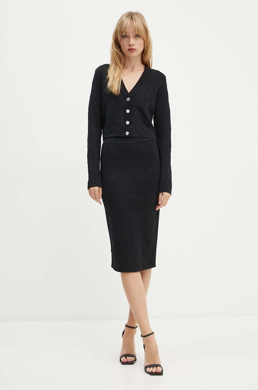 Спідниця Pinko колір чорний midi олівець 103973 A21T