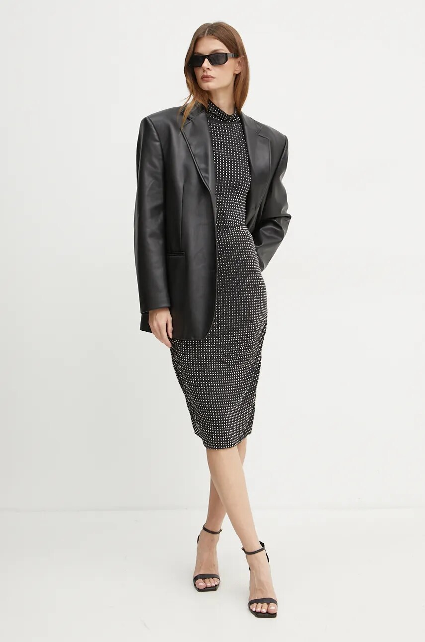 Спідниця Pinko колір чорний midi олівець 104454 A288